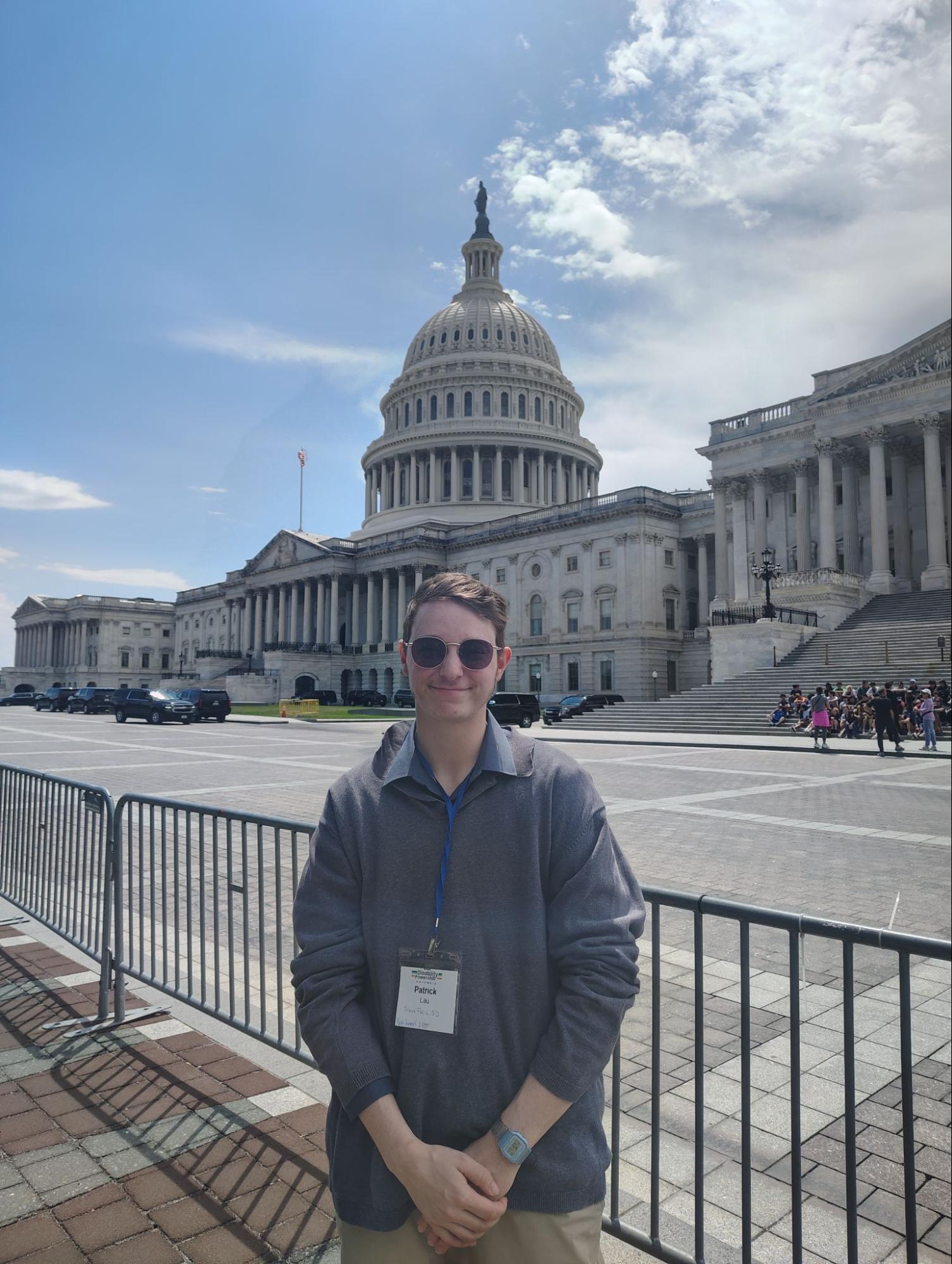 Patrick Moody in front of the Capitol
